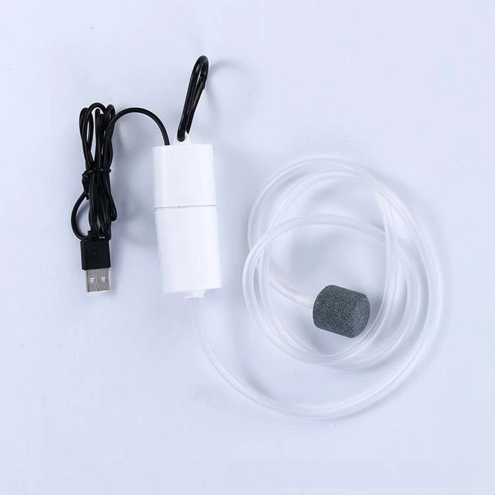 Silent USB Aquarium Air Pump – Mini Oxygenator &amp; Portable Air Compressor for Fish Tanks - Ditzy Petunia