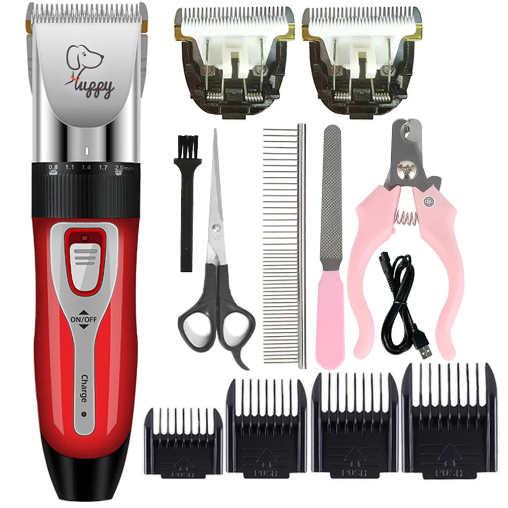 Dog Hair Clipper – Electric Pet Grooming Trimmer for Cats & Puppies | Ceramic Blade Professional Shaver Set | Grooming Supplies & Promotions Ditzy Petunia