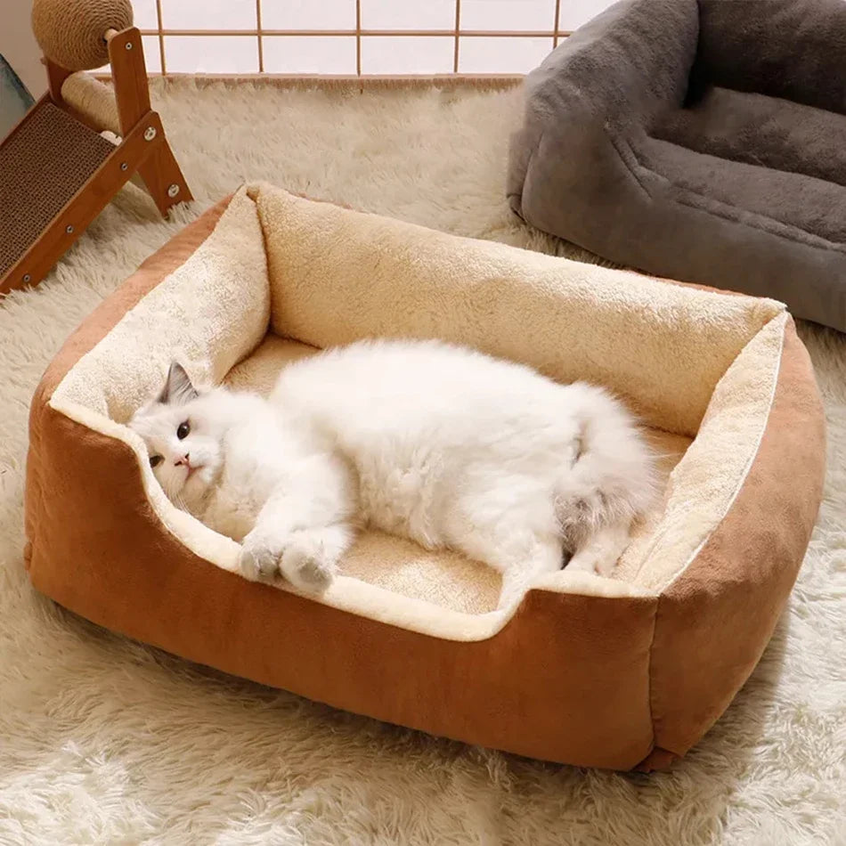Soft Plush Cat Bed – Breathable, Lightweight & Cozy Sleeping Mat