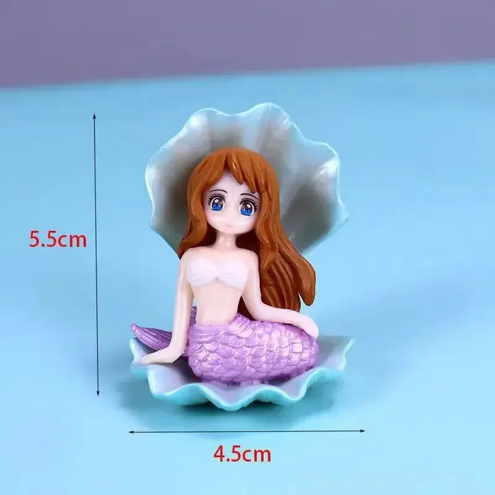 Colorful Mermaid Aquarium Decorations – Cartoon Figurine Ornaments for Fish Tanks &amp; Desks - Ditzy Petunia