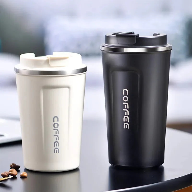 510ml Stainless Steel Thermo Mug – Leak-Proof Travel Coffee Cup for Hot & Cold Drinks Ditzy Petunia
