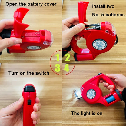 Durable Retractable Dog Leash – Tangle-Free Design for Easy Control and Safe Walks