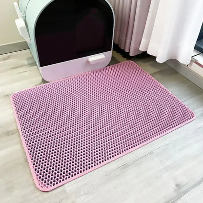 🐱 Dual-Layer Waterproof Cat Litter Mat – Keep Floors Clean & Litter Contained