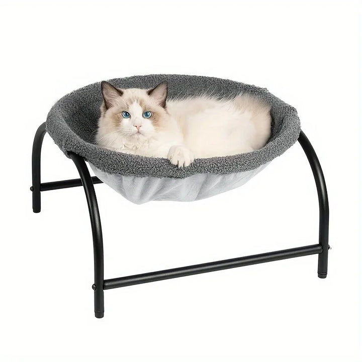 Elevated Cat Bed – Plush, Breathable &amp; Cozy - Ditzy Petunia