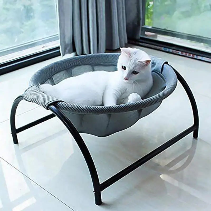 Breathable Raised Cat Bed – Foldable Indoor & Outdoor Pet Bed