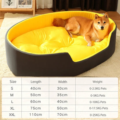 Calming Plush Dog Bed – Soft Round Pet Sofa with Non-Slip Base