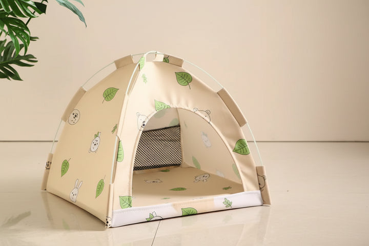 Warm Cat Tent Bed &amp; Cave House – Breathable, Removable Cushion, Non-Slip Base