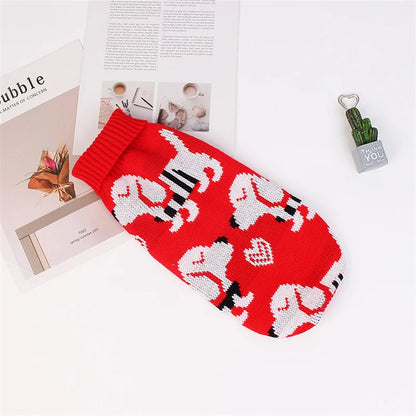 Lovely Pet Cat Sweater - Warm & Stylish Wool Sweater for Cats - Cartoon Design in Multiple Sizes Ditzy Petunia