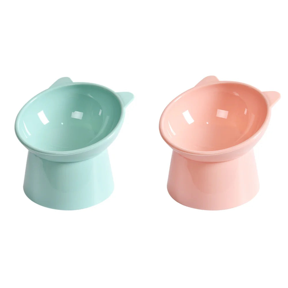 Tilted Cat/Dogs Food Bowl – Ergonomic &amp; Whisker-Friendly Design - Ditzy Petunia