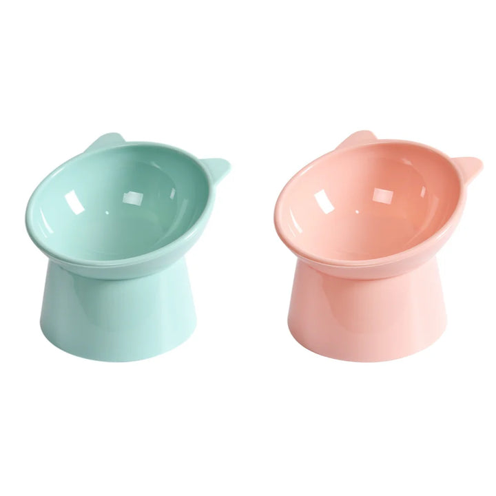 Tilted Cat/Dogs Food Bowl – Ergonomic &amp; Whisker-Friendly Design - Ditzy Petunia