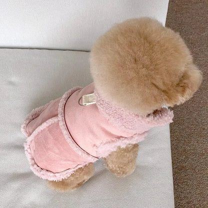 Pet Autumn And Winter Clothing Classic Solid Dog Vests Fleece Warm Pet Dog Clothes For Small Medium Dogs Jackets Puppy Clothing