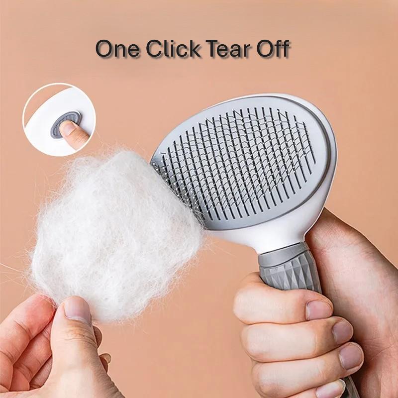 Pet Hair Removal Slicker Brush – Gentle Grooming Tool for Dogs, Cats & Small Pets | Removes Loose Hair, Tangles, & Dirt | Massaging & Skin-Friendly Design Ditzy Petunia