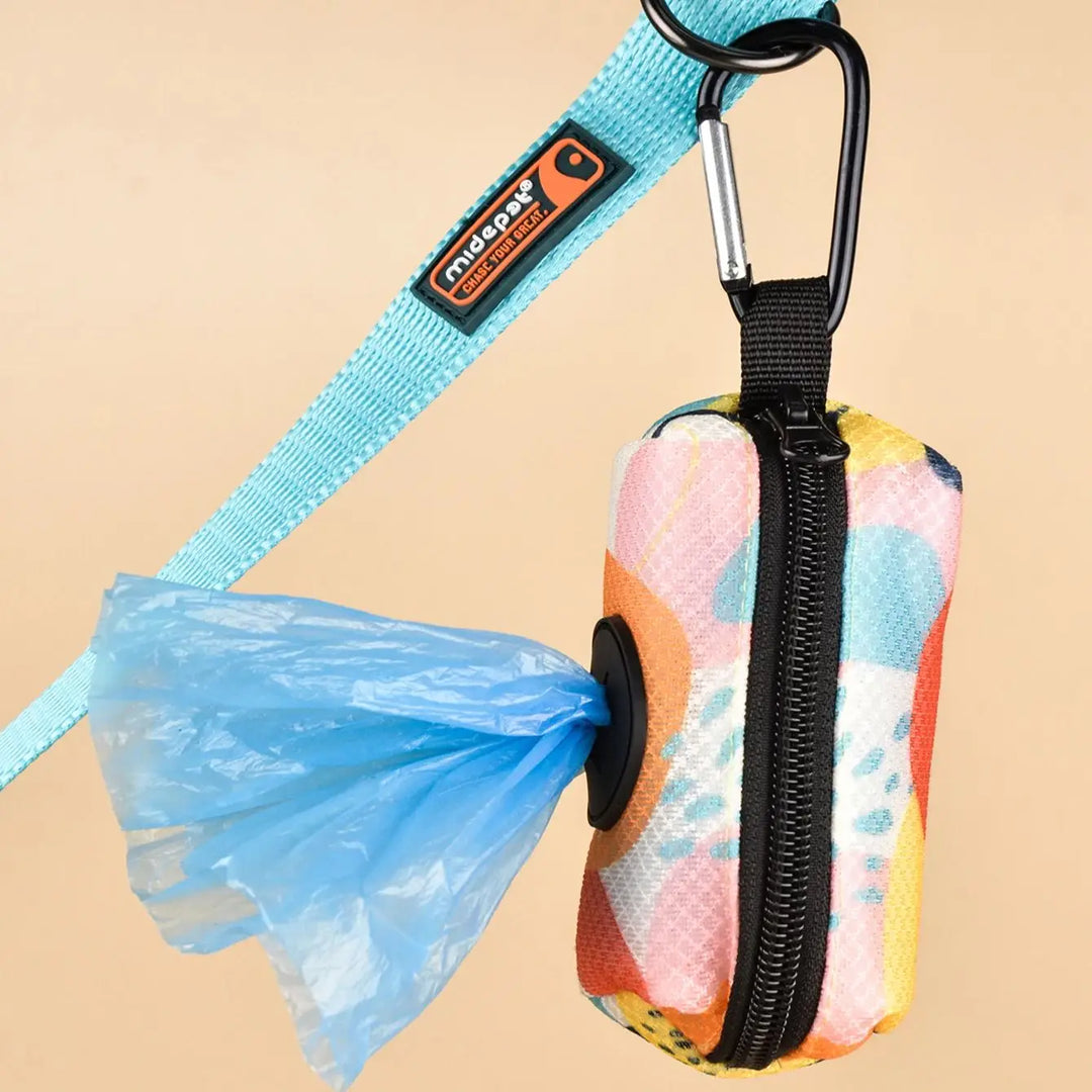 Dog Poop Bag Holder – Portable Waste Bag Dispenser Pouch - Ditzy Petunia