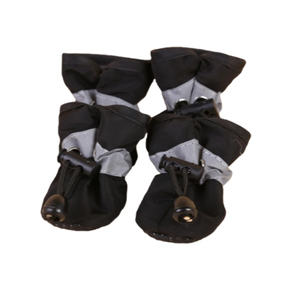4pcs Waterproof PU Dog Shoes – Non-Slip Puppy Boots for Small to Medium Dogs