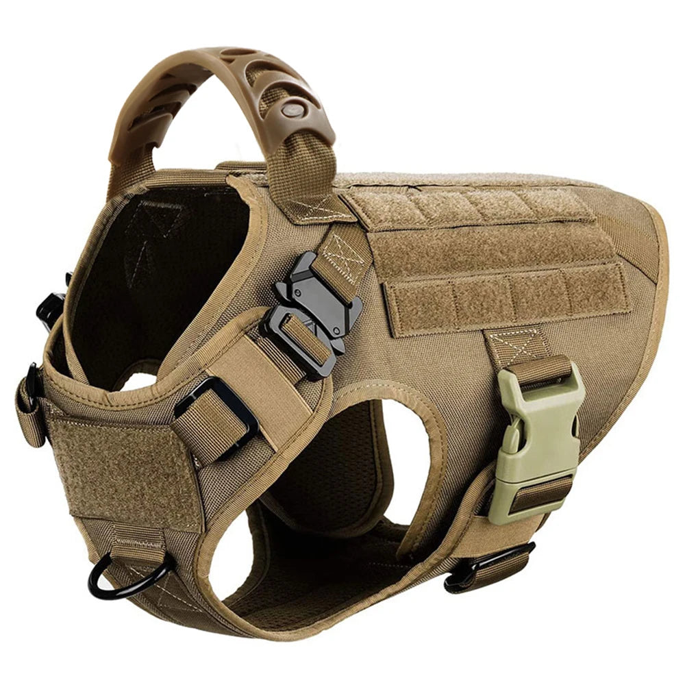 Adjustable Dog Vest Harness – Padded Nylon No-Pull Harness for Adult Dogs