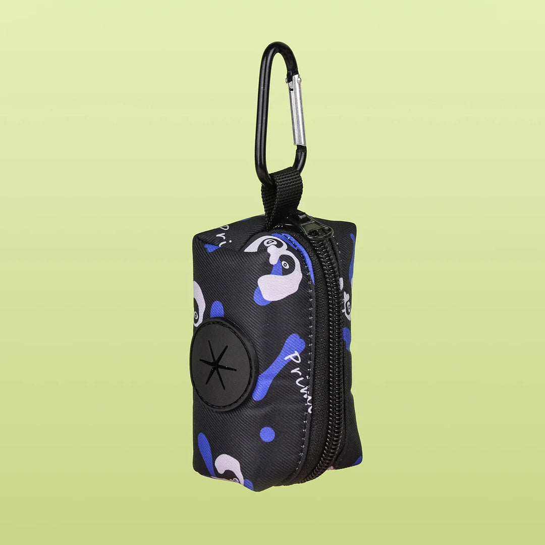 Durable Dog Poop Bag Dispenser with Metal Carabiner - Random Pattern Design (Without Poo Bag And Leash) Ditzy Petunia
