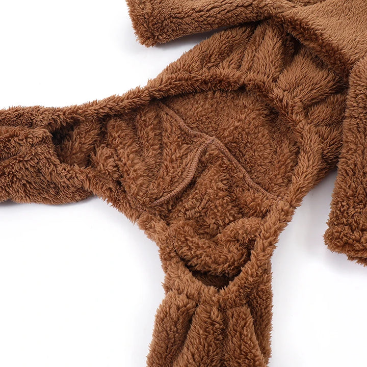 Fleece Dog Onesie - Warm High Neck Winter Coat for Italian Greyhounds, Whippets &amp; Small Dogs - Ditzy Petunia
