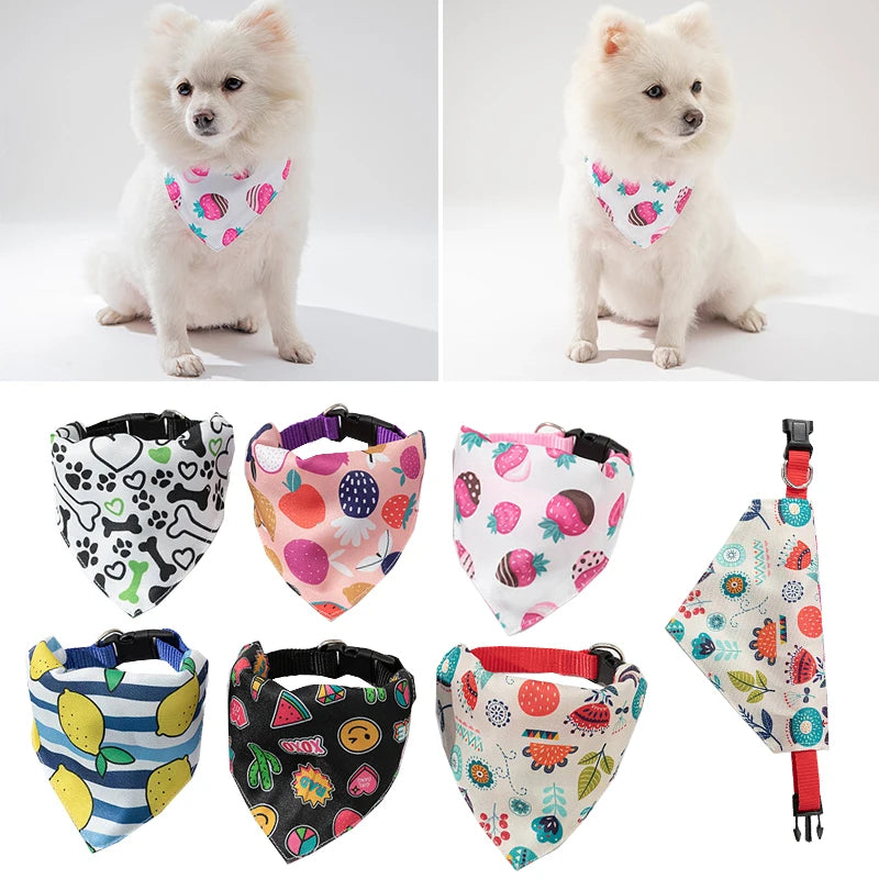 Adjustable Dog Bandana – Cute and Comfortable Pet Accessory - Ditzy Petunia