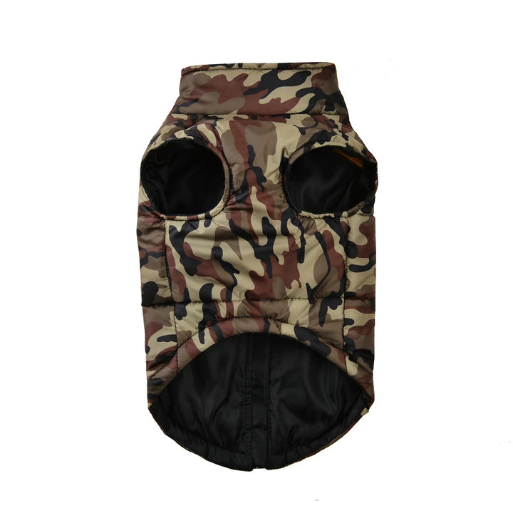 Winter Dog Coat - Waterproof Camouflage Jacket for Large Dogs &amp; Puppies, Warm &amp; Windproof Pet Apparel Ditzy Petunia