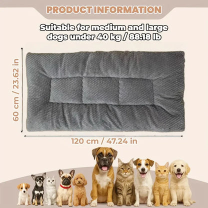 Soft Fiber Dog Bed Mat — Washable Lightweight Sleeping Pad for Dogs