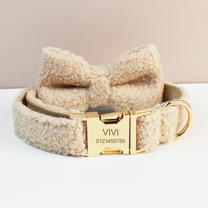 Custom Engraved Velvet Dog Collar and Leash Set – Padded, Breakaway & Personalized for All Sizes
