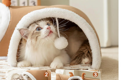 Cat Bed Tunnel – Breathable, Interactive & Cozy