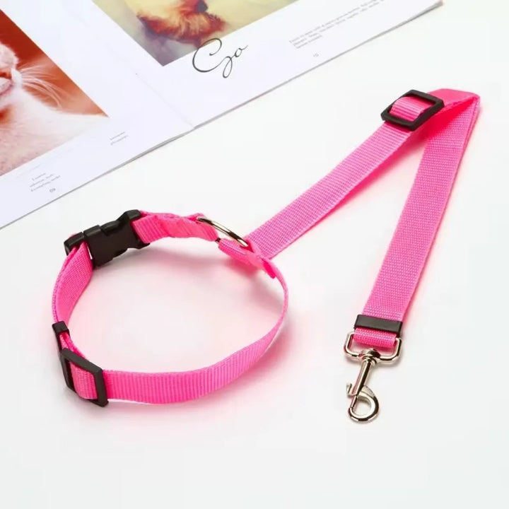 Adjustable Pet Car Seat Belt Leash - Durable Safety Harness for Dogs and Cats Ditzy Petunia