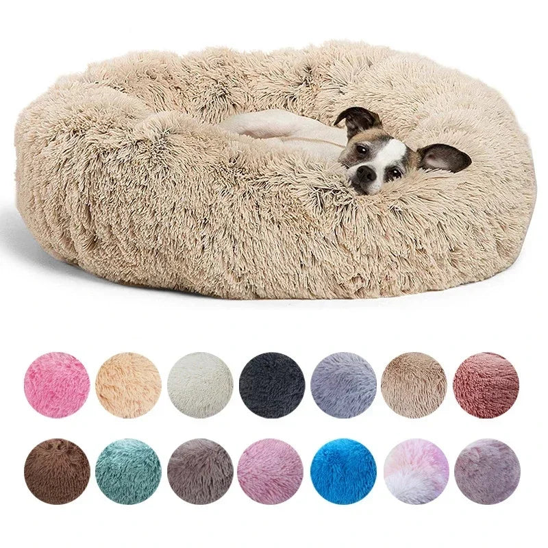 Eco-Friendly Plush Pet Bed with Non-Slip Bottom – Soft & Comfortable Dog and Cat Bed (Machine Washable) Ditzy Petunia