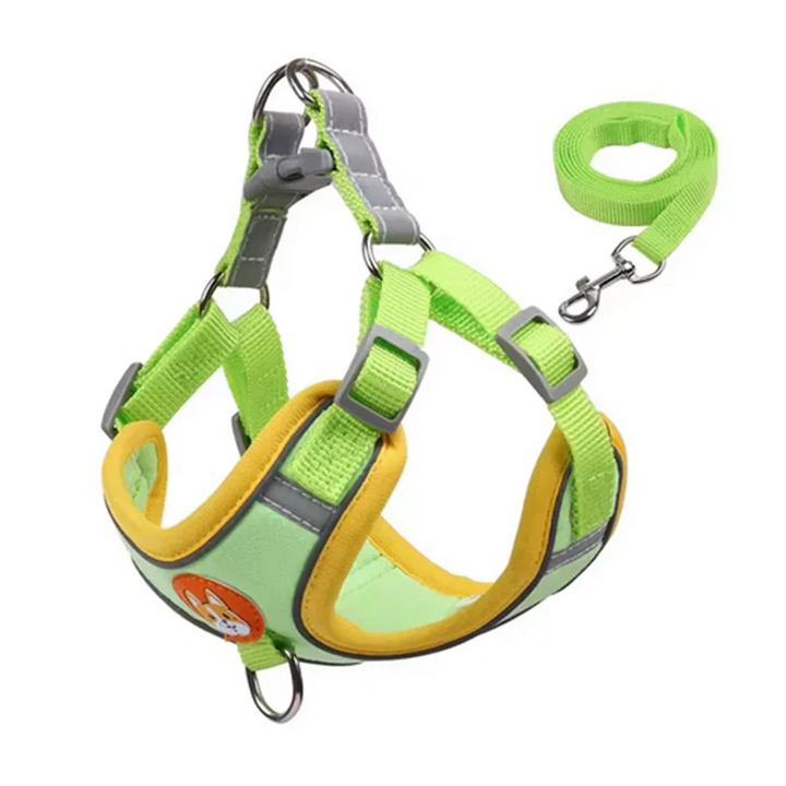 Adjustable Dog Harness &amp; Leash Set | Reflective Anti-Pull Vest for Small &amp; Medium Dogs | Safe, Durable, and Breathable Ditzy Petunia