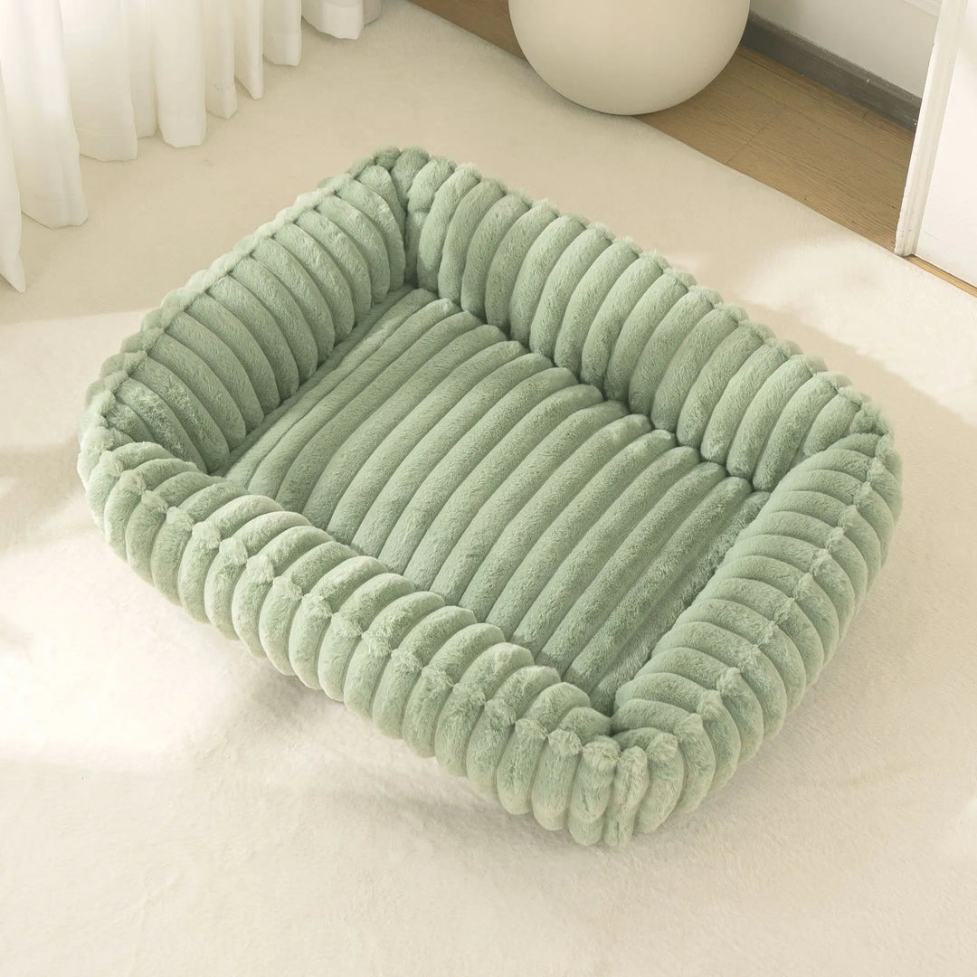 Large Waterproof Dog Bed Sofa — Plush Square Pet Bed for Dogs &amp; Cats (All Seasons)