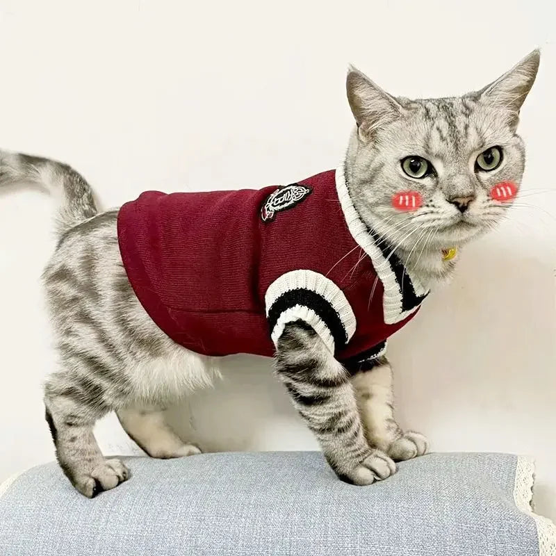 Autumn Winter Pet Cat Dog Sweater - Warm Coat for Small, Medium, and Large Pets Ditzy Petunia