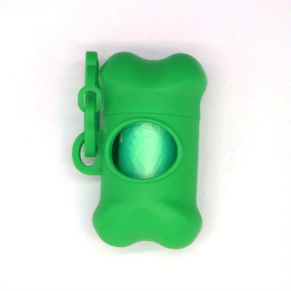 🦴 Portable Bone-Shaped Dog Waste Bag Holder – Includes Disposable Bags for Outdoor Walks