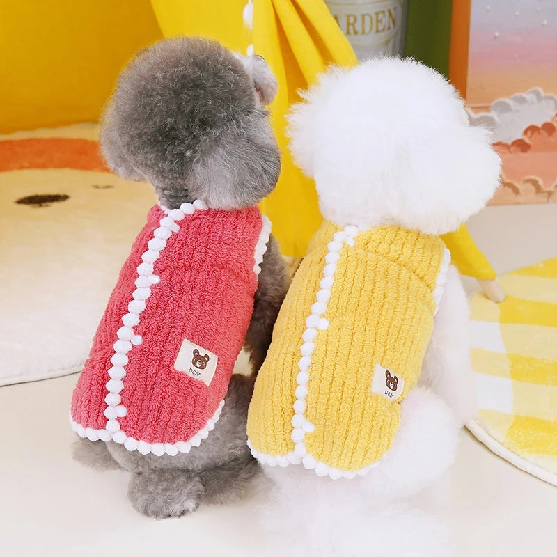 Striped Lightweight Dog Vest for Spring/Summer - Pet Jacket for Small Dogs &amp; Sphynx Cats Ditzy Petunia