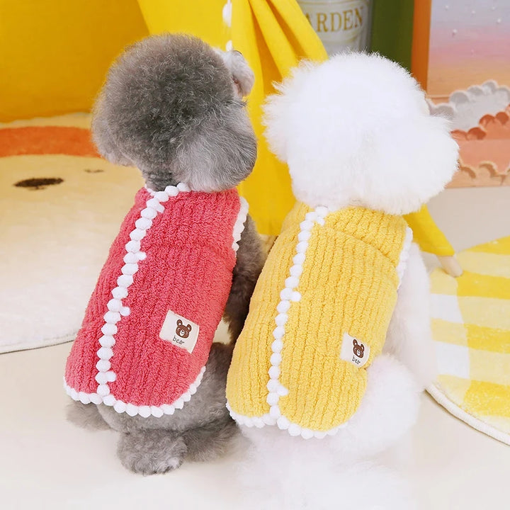Striped Lightweight Dog Vest for Spring/Summer - Pet Jacket for Small Dogs &amp; Sphynx Cats Ditzy Petunia