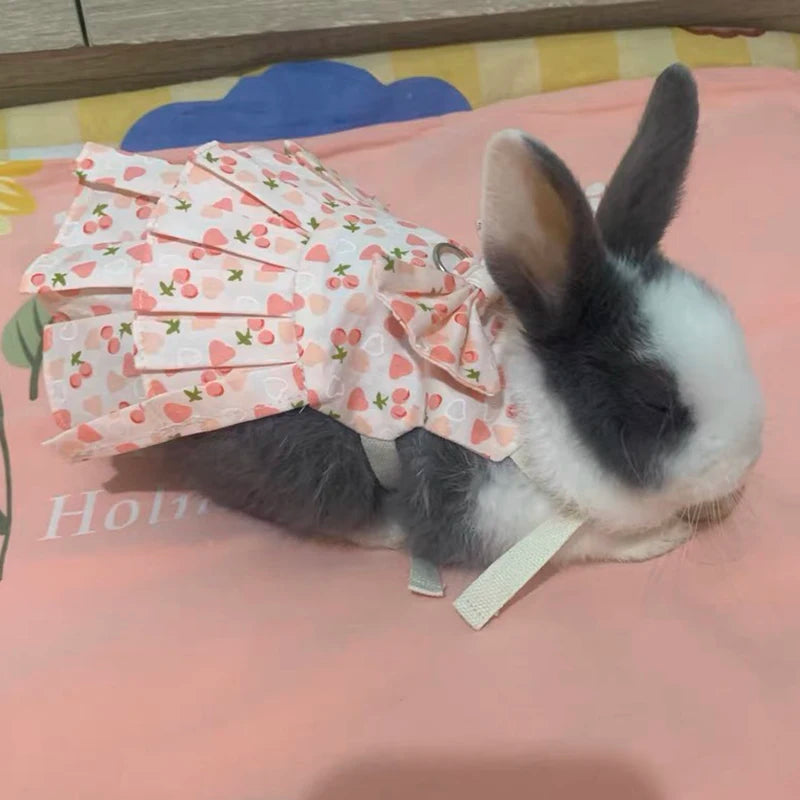 Fashion Chinchilla & Rabbit Skirt Dress – Adorable Cotton Pet Outfit