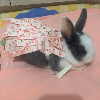 Fashion Chinchilla & Rabbit Skirt Dress – Adorable Cotton Pet Outfit