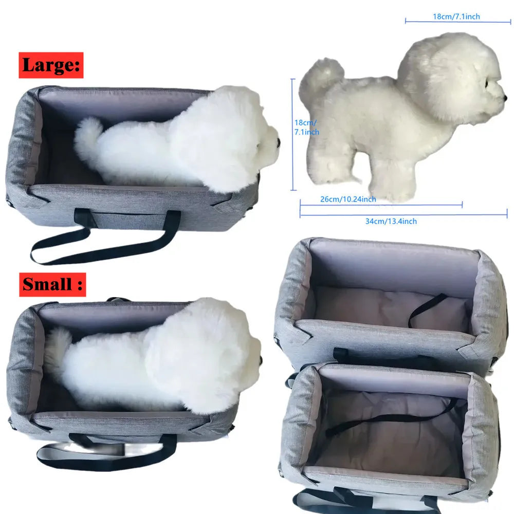 Portable Car Pet Bag – Car Seat Bed for Small Dogs & Cats