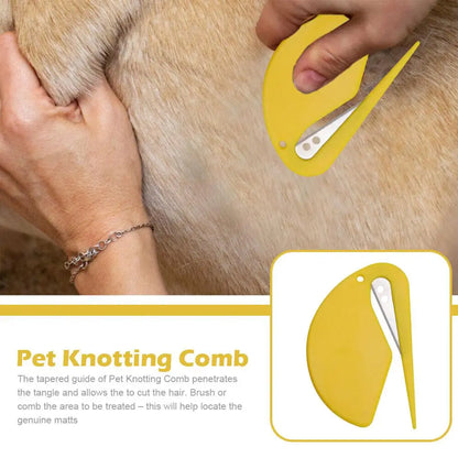🐾 Pocket-Sized Pet Knotting Comb – Detangle Matted Fur with Ease