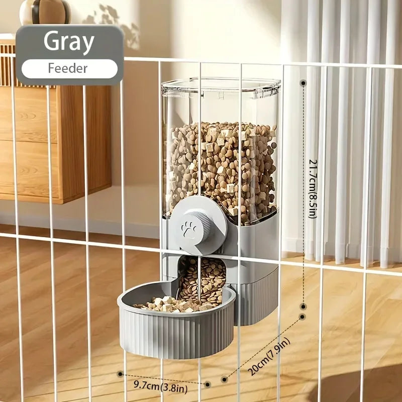 2-in-1 Automatic Pet Feeder and Water Dispenser – Gravity-Based System - Ditzy Petunia