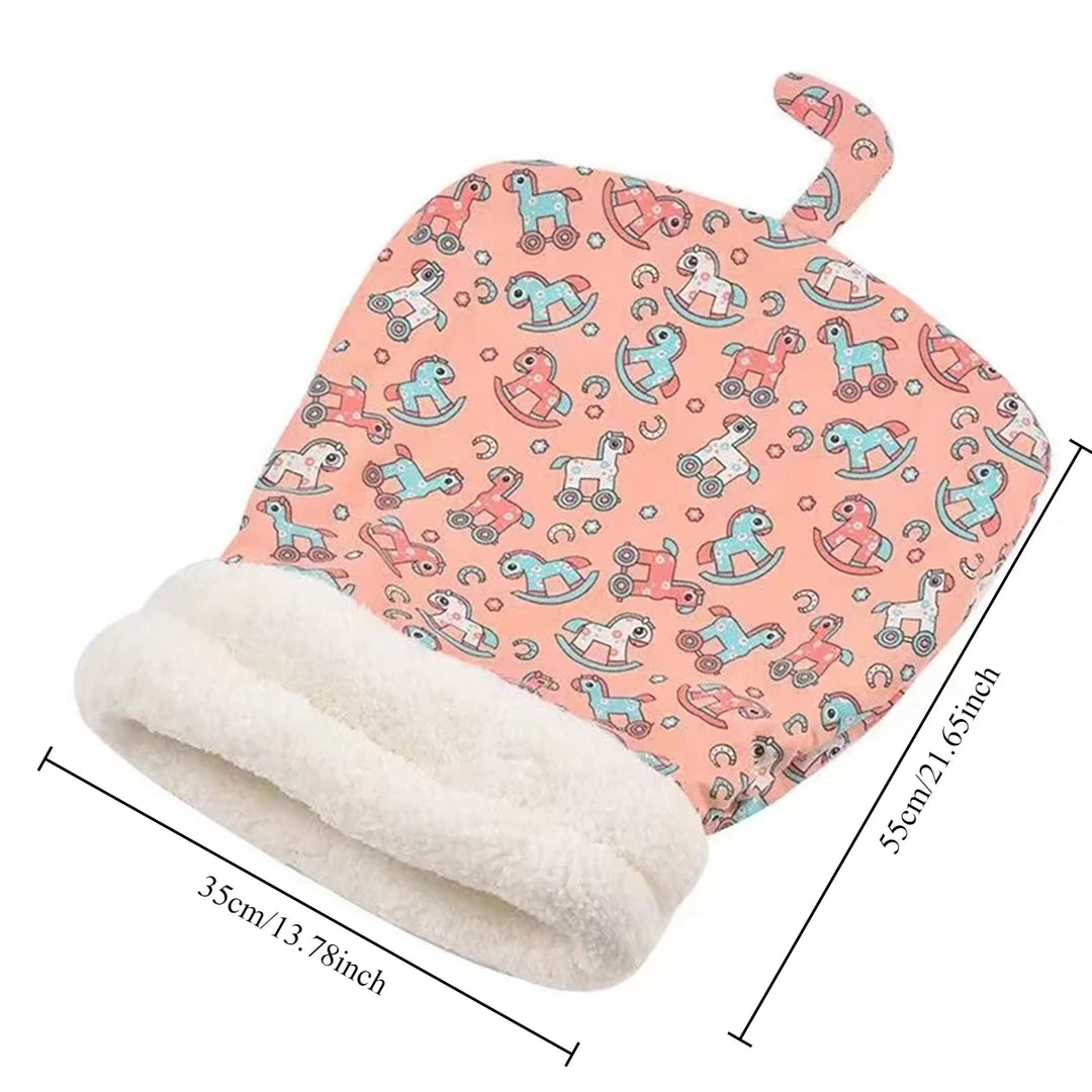 Sleeping Bag-Style Cat Nest | Cozy Plush Bed with Lamb Wool for Cats - Ditzy Petunia