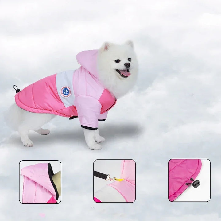 Winter Dog Jacket Coat | Warm Waterproof Pet Clothes for Small, Medium &amp; Large Dogs | Polyester Dog Winter Coat - Ditzy Petunia