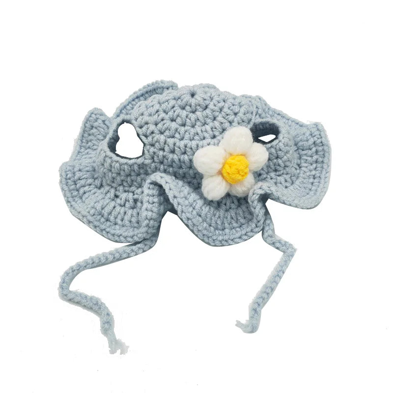 🎩 Knitted Pet Hat – Cute Elastic Beanie for Cats &amp; Small Dogs - Ditzy Petunia