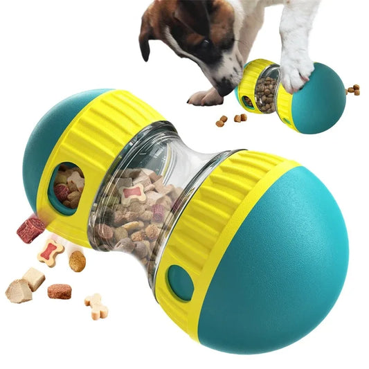 Interactive Slow-Feed Dog Toy — Tumbling Food Ball for Mental Stimulation & Healthy Eating