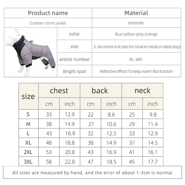 Winter Warm Thicken Dog Jacket for Small Medium Dogs - Waterproof, Windproof, Cozy Coat for Chihuahua, French Bulldog, Pug &amp; More Ditzy Petunia