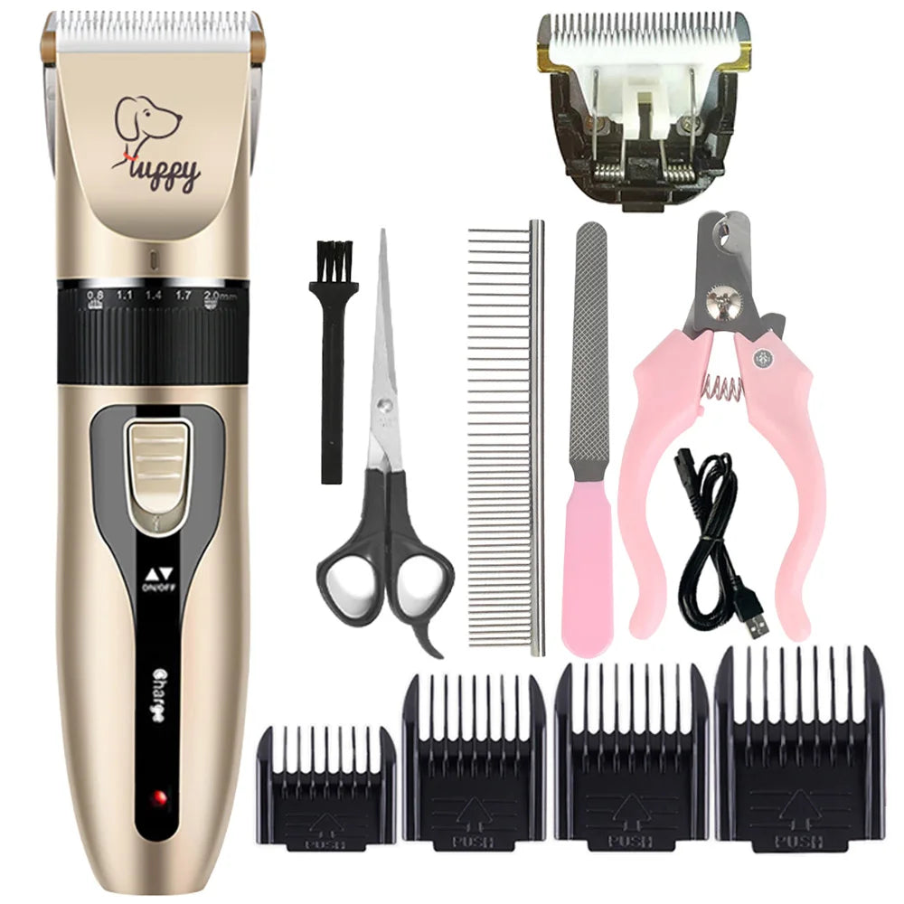 Dog Hair Clipper – Electric Pet Grooming Trimmer for Cats &amp; Puppies | Ceramic Blade Professional Shaver Set | Grooming Supplies &amp; Promotions Ditzy Petunia