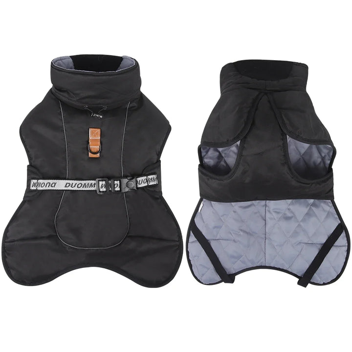 Big Dog Jacket Windproof Winter Warm Dog Clothes for Medium Large Dogs Labrador Coat Golden Retriever Costume Pitbull Outfits - Ditzy Petunia