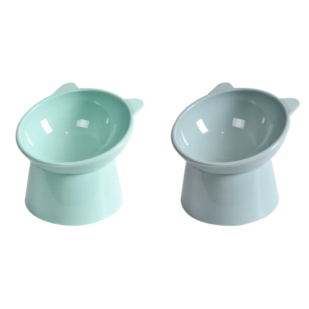 Tilted Cat/Dogs Food Bowl – Ergonomic &amp; Whisker-Friendly Design - Ditzy Petunia