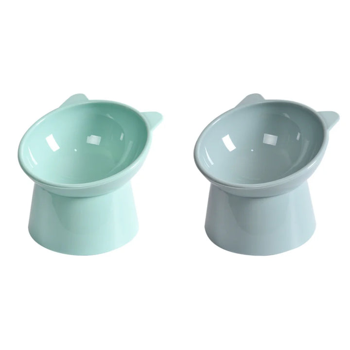 Tilted Cat/Dogs Food Bowl – Ergonomic &amp; Whisker-Friendly Design - Ditzy Petunia