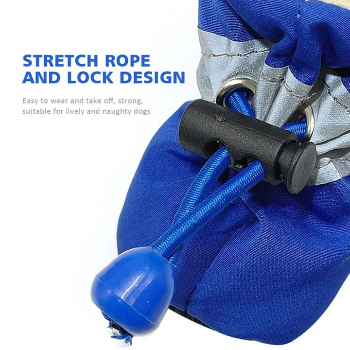 4pcs Anti-skid Waterproof Dog Boots – Warm, Non-Slip Paw Protectors for Small and Medium Dogs - Ditzy Petunia