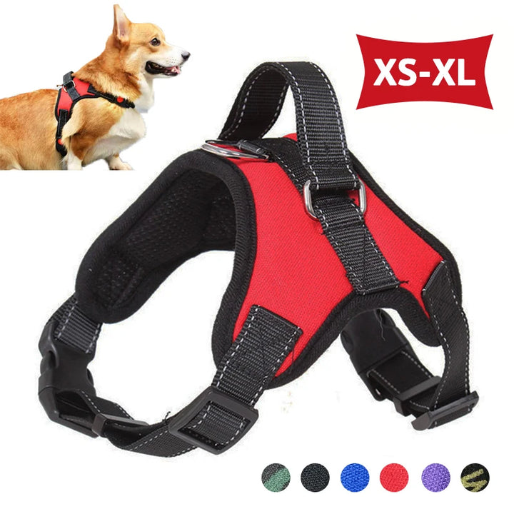 Saddle Dog Harness – Reflective, Adjustable, and No-Pull for All Sizes
